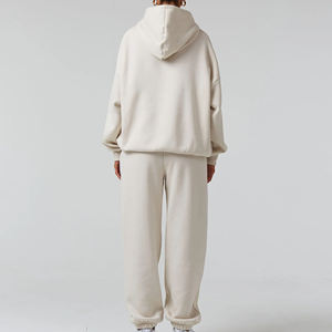 Women's 100% Cotton Tech Fleece Tracksuit High Quality Casual Oversized Two-Piece XL Size Long Tops Heavyweight Available - Product Image 2