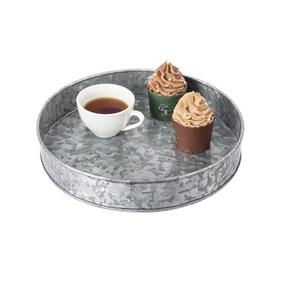 Plateau de service alimentaire rond de luxe en métal Plateau de service de restauration rapide de qualité supérieure Idéal pour les ustensiles de cuisine à un prix abordable - Product Image 2