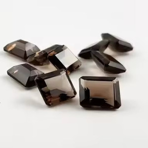 Cuarzo ahumado Natural de 7x9mm facetado Octágono corte piedra preciosa suelta mejor calidad cuarzo marrón piedras al por mayor a granel para la fabricación de joyas - Product Image 1
