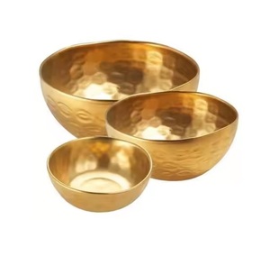 Bol en cuivre antique 2 pièces Accessoires pour la maison Design classique Bol de service aux fruits Bol en cuivre de qualité supérieure - Product Image 3