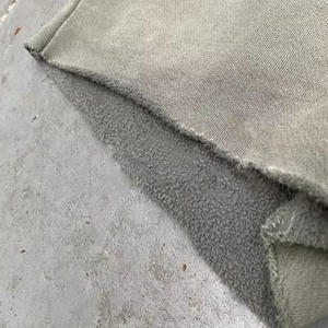 Sweat à capuche et short délavés à l'acide vierge en polaire unie de haute qualité personnalisés en gros Survêtement deux pièces unisexe court à capuche - Product Image 5