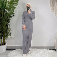 Fabrication de vêtements sur mesure robe à tricoter pour femmes arabe vêtements islamiques pour femmes robe musulmane abaya pour femmes pour l'hiver