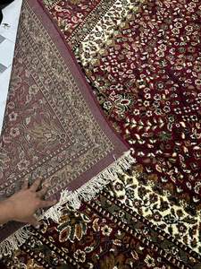 Alfombra de Polipropileno Hecha a Máquina, Ecológica, Resistente a las Manchas, Diseño Clásico de Medallón Persa, Floral Rojo, Duradera para el Hogar - Product Image 6