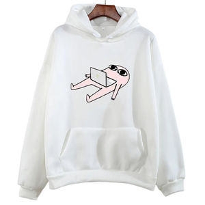 Sweat à capuche en molleton personnalisé 100% coton 350GSM pour hommes pulls épais avec impression bouffante col à capuche pour l'hiver - Product Image 5