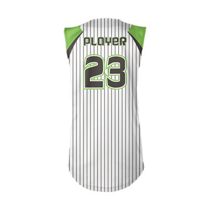 Vente en gros Vêtements de sport de baseball et softball pour hommes 100% polyester manches courtes boutons complets gilets sans manches grande taille respirant - Product Image 4