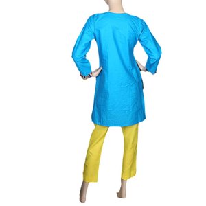 Traje de Dos Piezas Bordado para Mujer - Azul - Product Image 4