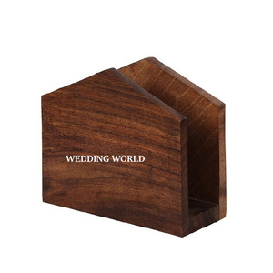 Customized Design Wooden Napkin Holder Classic Classic Stylish <b>Tissue</b> Holder Best Quality Decorative Wood Napkin Holder - Product Image 2