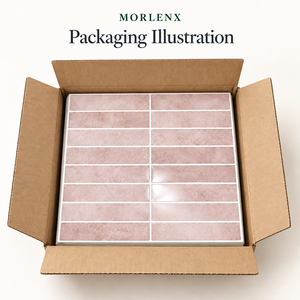 Papel Tapiz Autoadhesivo MORLENX con Efecto Piedra Rosa, Diseño de Azulejos Brillantes, para Decoración de Cocina - Product Image 3