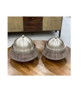 Ensemble de deux casseroles en acier inoxydable Fond en cuivre durable et écologique Fournitures pour la maison, l'hôtel et le restaurant Couleur et logo personnalisés - Product Image 1