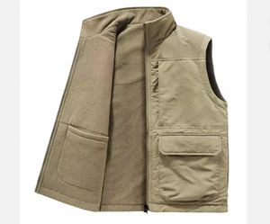 CONMR Gilet thermique populaire pour hommes en mélange de polyester <span class=keywords><strong>sans</strong></span> manches avec doublure intérieure douce pour les activités décontractées et de plein air - Product Image 5