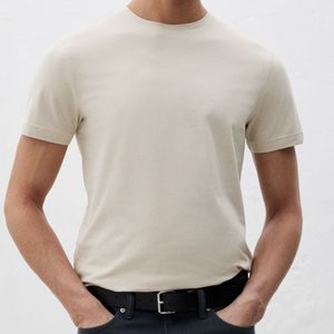 T-shirts pour hommes tissés en coton 100% de qualité supérieure Vente en gros Impression de logo personnalisé Impression par transfert par sublimation Coupe régulière Respectueux de l'environnement - Product Image 1