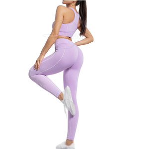 Pantalon de yoga pour femmes personnalisé Leggings de compression de gymnastique sans couture collants de compression taille haute - Product Image 3