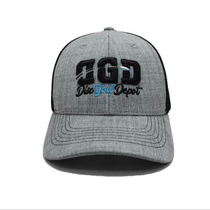 Casquette de camionneur à bord incurvé avec logo personnalisé et broderie, casquette en maille respirante et structurée à 6 panneaux, fabriquée en usine au Vietnam - Product Image 1