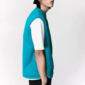 Camiseta de Hombre al por Mayor, Estilo Vintage, Manga Corta, 250 g/m², Algodón, Corte Regular, Hombros Caídos, Cuello Redondo, Lisa - Product Image 3