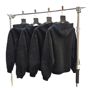 Sweats à capuche en coton avec strass-Pull de style urbain avec supports graphiques scintillants Logo personnalisé Marque privée ou Vente en gros - Product Image 1