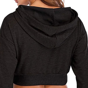 Uso al aire libre superventas mujeres Crop Top sudaderas con capucha ropa de moda mujeres duraderas Crop Top sudaderas con capucha - Product Image 6