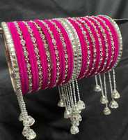 Kundan traditionnel Jhumka bracelet ensemble multi-perle fil indien faveur de mariage Haldi Punjabi Chuda bracelets de mariée à la mode