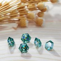 Couleur vert vif naturelle meilleure taille hexagonale à la main VVS avec certificat diamant en vrac cultivé en laboratoire excellente coupe pour la fabrication de bijoux