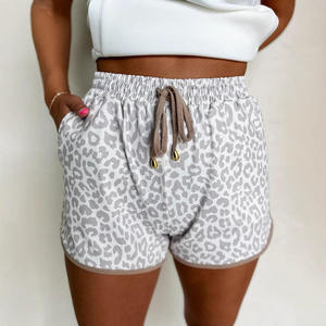 Shorts Casuales de Verano para Mujer, Estampado Animal, Cintura Alta, Cintura Elástica, Secado Rápido, Estilo Casual - Product Image 5