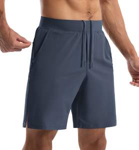 กางเกงขาสั้นผู้ชายเอวยางยืดระบายอากาศแห้งเร็วสีพื้นสำหรับเล่นกีฬาวิ่งเทนนิสฤดูร้อน - Product Image 5