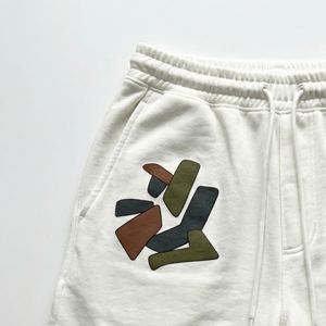 Shorts Bermuda de Algodón Grueso Personalizados para Mujer, Estilo Urbano, Corte Regular, Cintura Elástica, Cintura Alta, Desgastados, Casuales, para Gimnasio, al por Mayor - Product Image 3