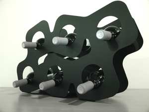 Estante para Botellas de Vino de Hierro, Forma Rectangular, con Capacidad para 6 Botellas, para Fiestas - Product Image 3