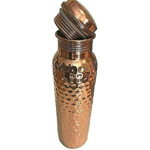 Bouteilles en cuivre écologiques artisanales de qualité supérieure, offrant des bienfaits antimicrobiens naturels pour la santé, luxe 950 ml pour le yoga - Product Image 6
