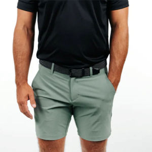 Shorts de golf de haute qualité pour hommes Shorts tricotés de couleur unie à évacuation de l'humidité à séchage rapide pour hommes avec logo personnalisé - Product Image 3
