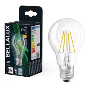 Lampada LED standard in cristallo trasparente 4W 4000K 470Lm (Bellalux 4058075592216) - Product Image 1