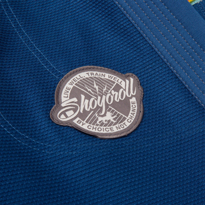Kimono de compétition professionnel Shoyoroll bleu pour BJJ, tissu tissé perlé 450 gsm, pantalon ripstop 10 oz - Product Image 3