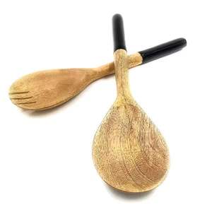 Ensemble de service à salade en bois à prix abordable ensemble cuillère et fourchette en acacia en gros décor de salle à manger accessoires de cuisine ensemble de service à salade - Product Image 5