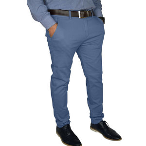 Pantalones de vestir de lona informales para hombre Diseño de logotipo personalizado Mejor diseño Patrón recto Ropa al aire libre Color liso Frente plano - Product Image 1
