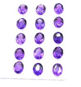 3,75 CTS. Piedra preciosa suelta de amatista Natural de 11*9mm, amatista Natural de alta calidad para la fabricación de joyas, piedra preciosa facetada ovalada - Product Image 1