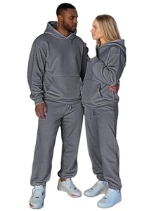 Men's 2 Piece Outfits <b>Hoodie</b> Sweatshirt Tracksuit & Joggers Sweatpants Sweatsuit Set Heavy Weight Streetwear Tracksuit - Product Image 1
