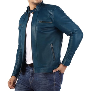 Veste de moto en cuir d'agneau de luxe pour hommes conçue pour un confort ultime, une élégance et un look prêt pour la route - Product Image 1