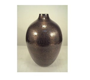 Vase à Fleurs en Métal Martelé Laiton Antique - Product Image 5