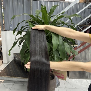 Vente en gros d'extensions de cheveux humains bruts vietnamiens aucun traitement chimique faisceaux de couleur noire naturelle naturelle/os droit - Product Image 5