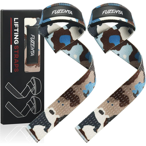 Cotton Hard Pull <b>Wrist</b> Lifting Straps Grips <b>Band</b>-Deadlift Strap with Neoprene Cushioned <b>Wrist</b> Padded and Anti-Skid Silicone Wrsp - Product Image 4