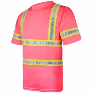 Camiseta de Trabajo Reflectante de Alta Visibilidad, Transpirable y que Absorbe la Humedad, para Construcción, con MOQ Bajo - Product Image 2