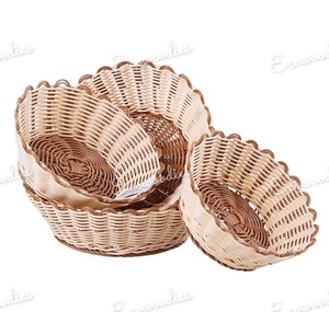 ตะกร้าสานสีน้ำตาลสำหรับจัดเก็บผลไม้อเนกประสงค์สำหรับตกแต่งตามธรรมชาติของตกแต่งโต๊ะและชั้นวางของในครัว - Product Image 3