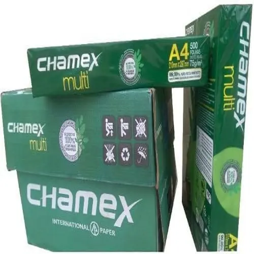 गर्म बिक्री Chamex A4 कॉपी कागज/A4 कापियर Papel 70gsm , 75gsm , 80gsm