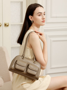 กระเป๋าสะพายข้างหนังวินเทจสีน้ำตาลเม็ดเล็กออกแบบได้ตามต้องการกระเป๋าสะพายข้างดีไซน์หรูหราสำหรับผู้หญิงดีไซน์ลูกกวาดมีสไตล์ - Product Image 5