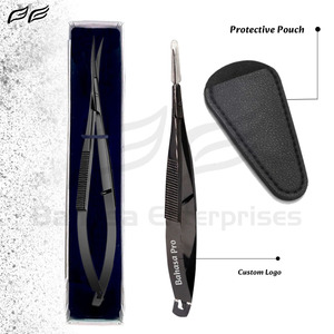 Ciseaux de beauté professionnels coupe-cuticules incurvés pour cils avec lames tranchantes en acier inoxydable Bahasa Pro - Product Image 6