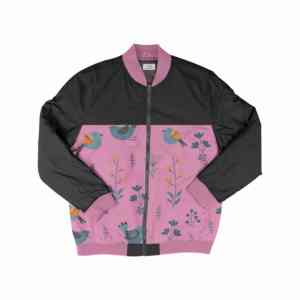 Chaqueta Bomber de Hombre Estilo Urbano con Parches, Bordado, Cuello Alto, Cierre de Cremallera, Proceso de Teñido para Invierno - Product Image 5