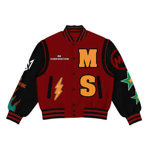 Fabricant de veste de baseball sur mesure pour hommes coupe ample veste universitaire bombardier respirante avec doublure cargo pour la rue - Product Image 1