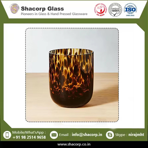 Bocaux en verre de fabricant indien avec bougies à imprimé léopard disponibles en vrac - Product Image 2