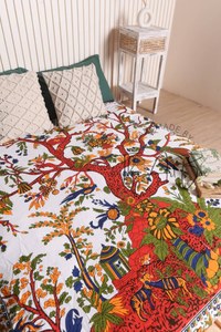 Tapiz de decoración colgante de pared de árbol de la vida, decoración de pared textil para el hogar, tapiz de Navidad impreso Boho Hippies Mandala - Product Image 4