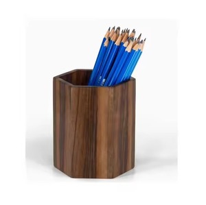 Classic <b>Wooden</b> Pen Holder Stand Organizer for <b>Desk</b> Office Home Study Stylish Storage Ideal for Stationery and Accessories - Product Image 3