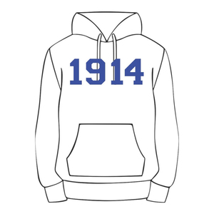 Sweat à capuche blanc Sigma Blue fabriqué à partir de 100% coton avec broderie personnalisée, doux et idéal pour les commandes occasionnelles et en gros - Product Image 2