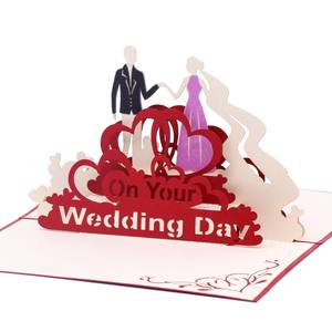 Tarjeta Pop-Up 3D, Tarjetas Pop-Up para Boda, Tarjetas de Felicitación Hechas a Mano para el Día de San Valentín, Tarjetas 3D, Manualidades de Papel Pop-Up, Invitación Especial, Regalo - Product Image 1